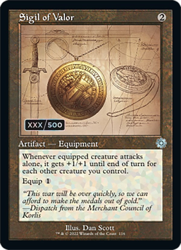 Sigil of Valor (Retro Schematic) (Serial Numbered) [The Brothers' War Retro Artifacts] | Webway Games