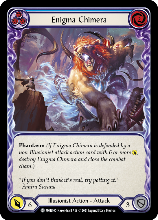 Enigma Chimera (Blue) (Rainbow Foil) [MON100-RF] 1st Edition Rainbow Foil | Webway Games