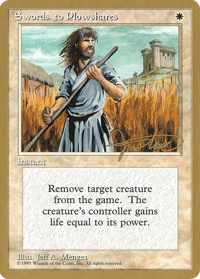 Swords to Plowshares (Mark Justice) [Pro Tour Collector Set] | Webway Games