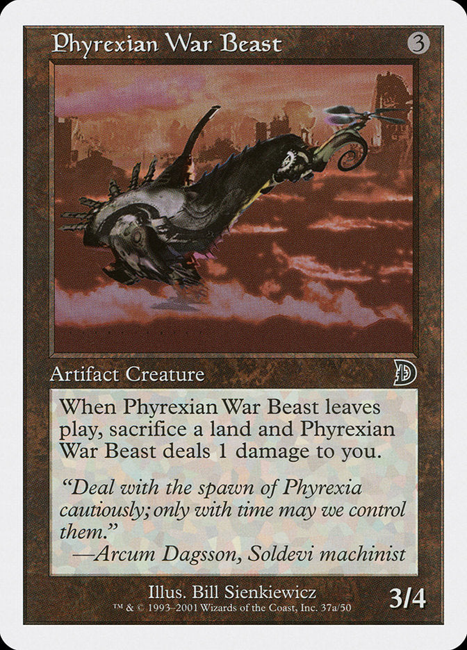 Phyrexian War Beast (Signature on Left) [Deckmasters] | Webway Games