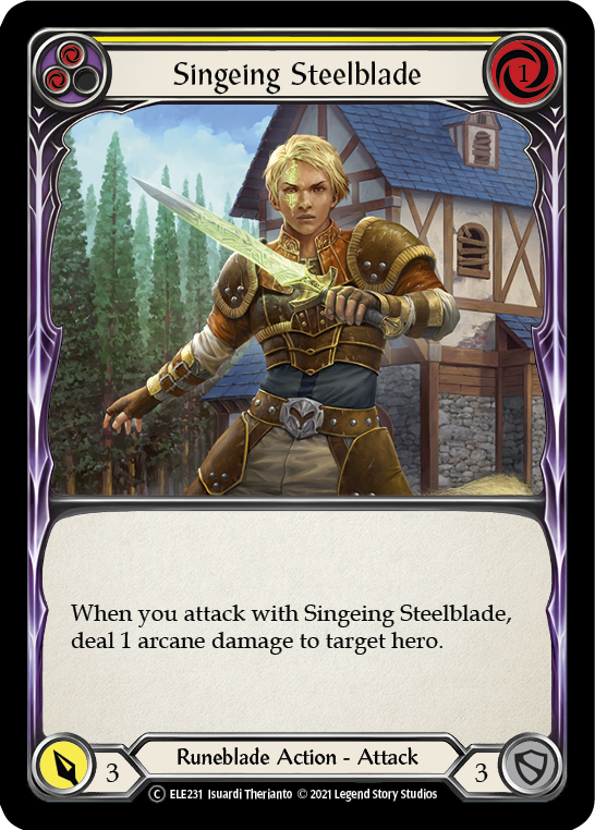 Singeing Steelblade (Yellow) [U-ELE231] Unlimited Normal | Webway Games