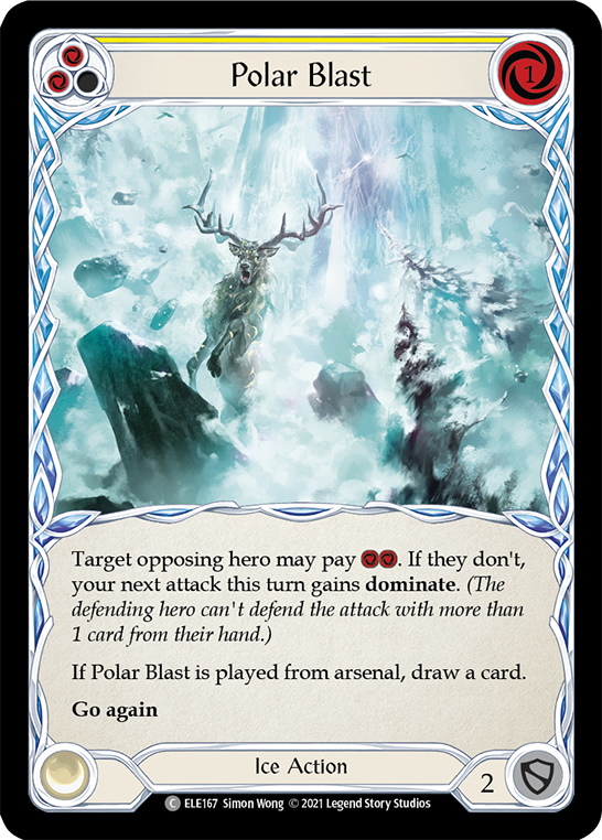 Polar Blast (Yellow) [ELE167] (Tales of Aria)  1st Edition Rainbow Foil | Webway Games