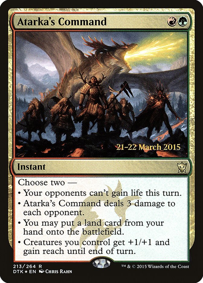 Atarka's Command  (Prerelease) [Dragons of Tarkir Prerelease Promos] | Webway Games