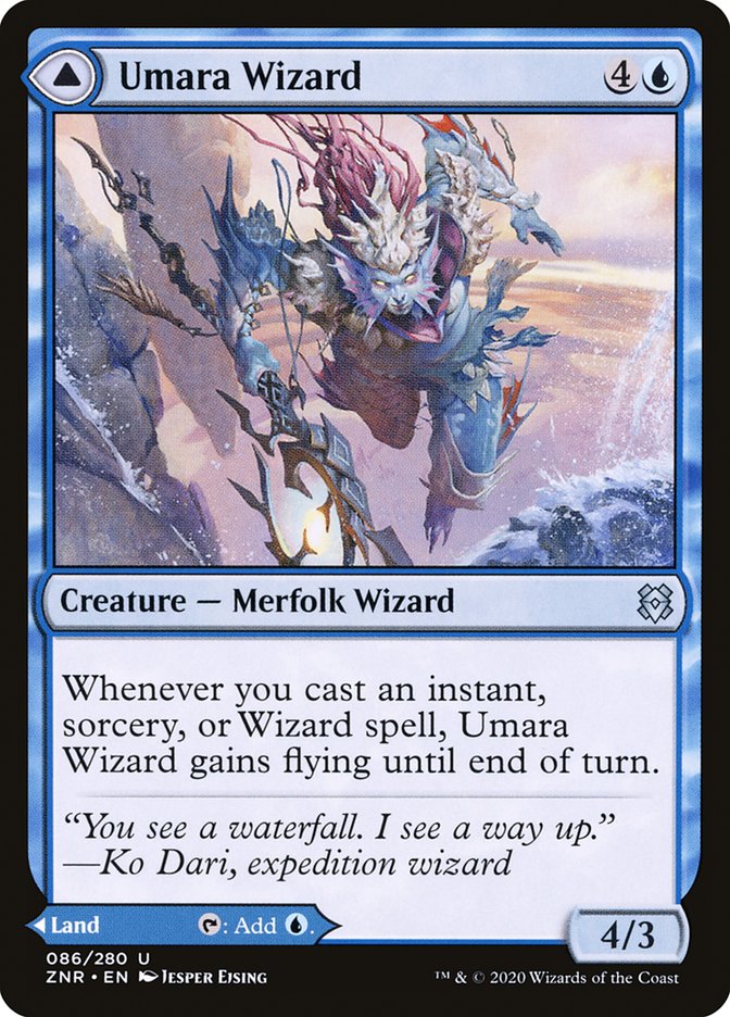 Umara Wizard // Umara Skyfalls [Zendikar Rising] | Webway Games