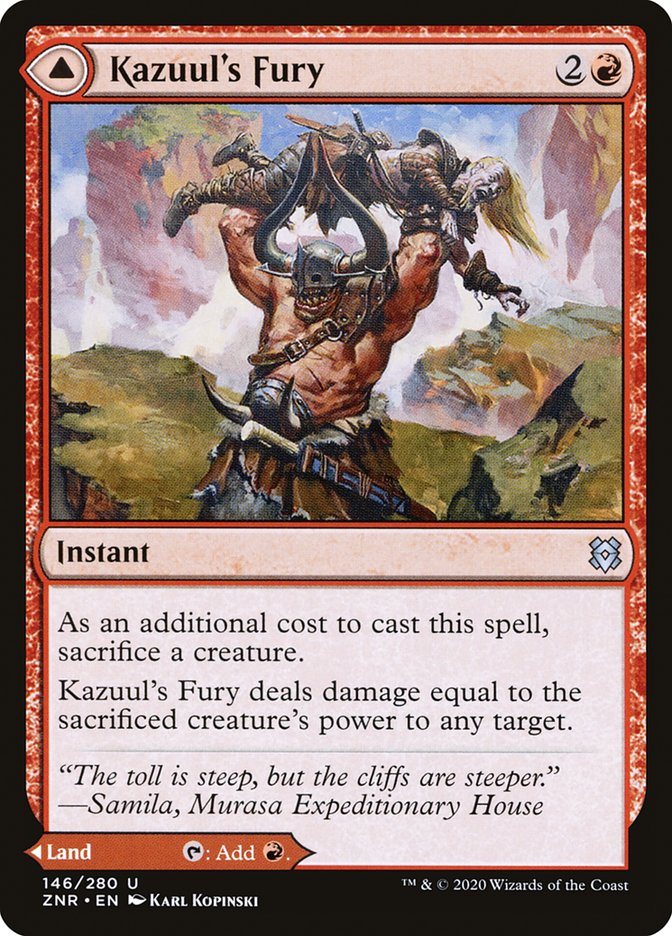 Kazuul's Fury // Kazuul's Cliffs [Zendikar Rising] | Webway Games