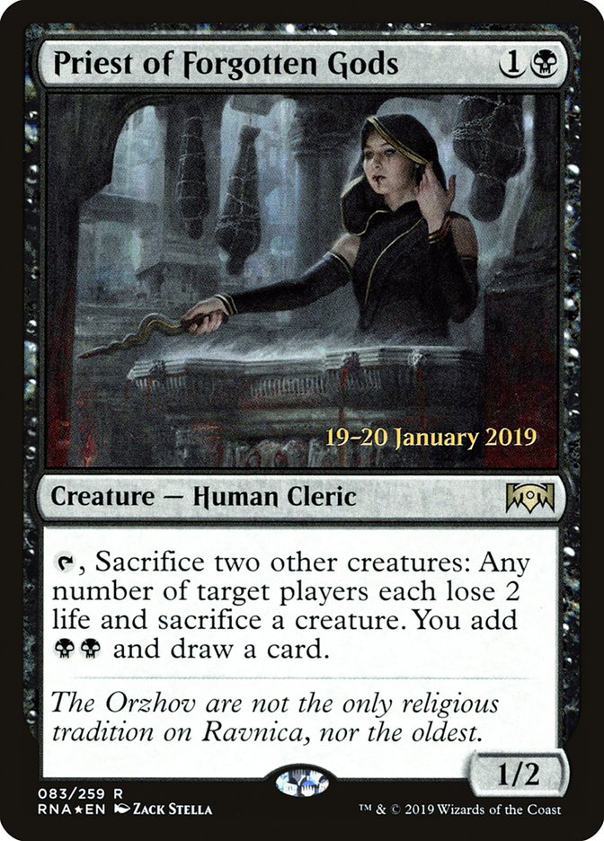 Priest of Forgotten Gods [Ravnica Allegiance Prerelease Promos] | Webway Games