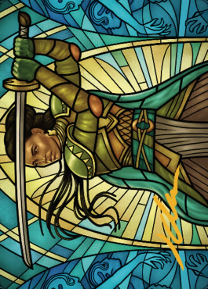Shanna, Purifying Blade Art Card 2 (Gold-Stamped Signature) [Dominaria United Art Series] | Webway Games