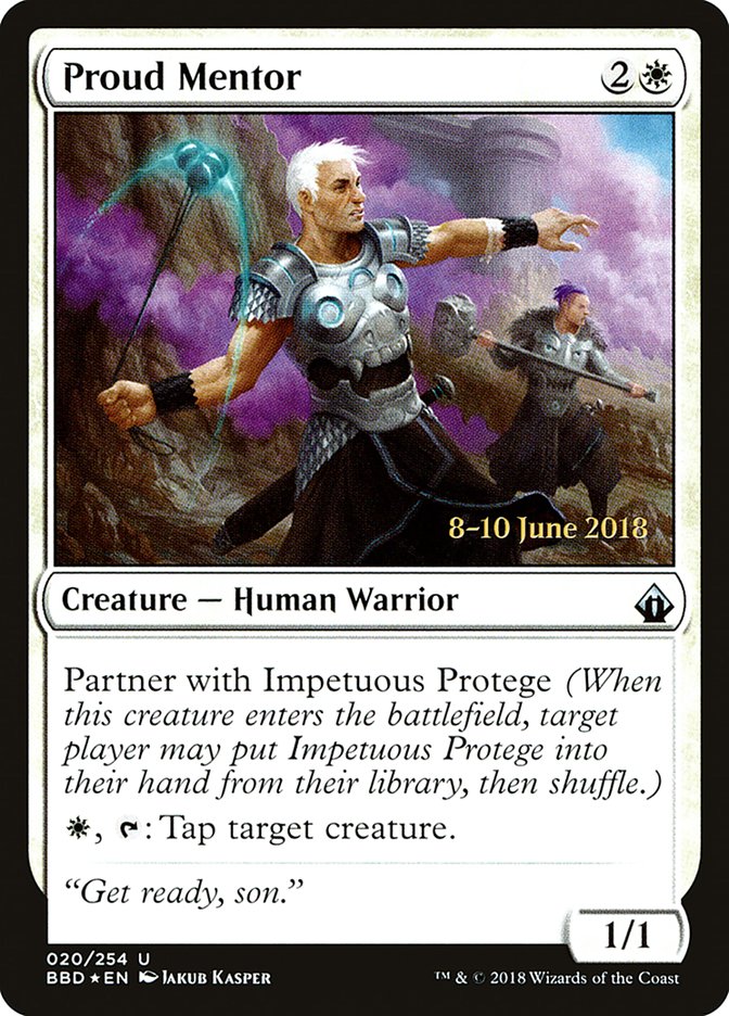 Proud Mentor  (Prerelease) [Battlebond Prerelease Promos] | Webway Games