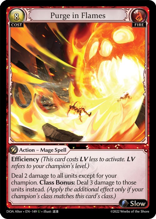 Purge in Flames (149) [Dawn of Ashes: Alter Edition] | Webway Games