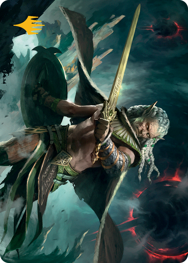 Serpent-Blade Assailant Art Card (40) (Gold-Stamped Signature) [March of the Machine Art Series] | Webway Games