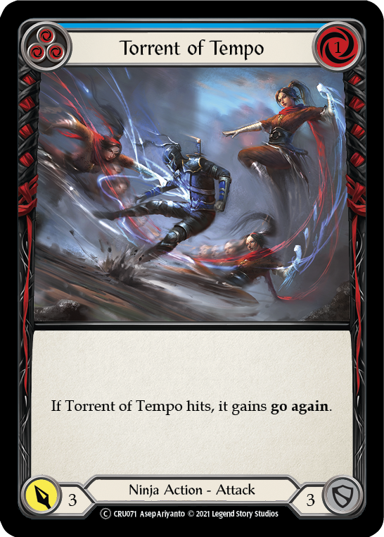 Torrent of Tempo (Blue) (Rainbow Foil) [CRU071-RF] Unlimited Rainbow Foil | Webway Games