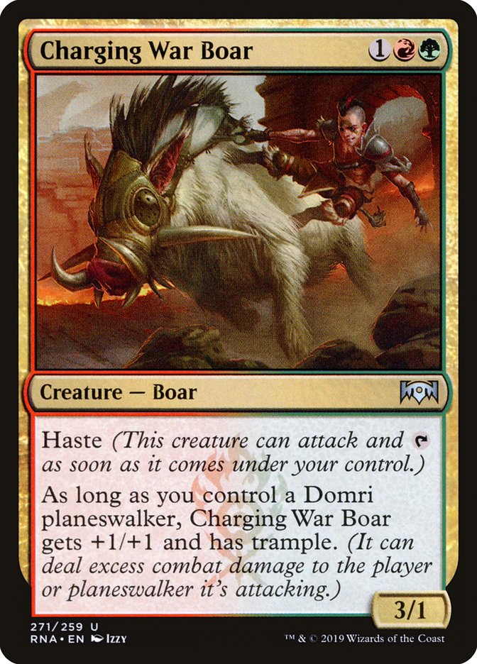 Charging War Boar [Ravnica Allegiance] | Webway Games