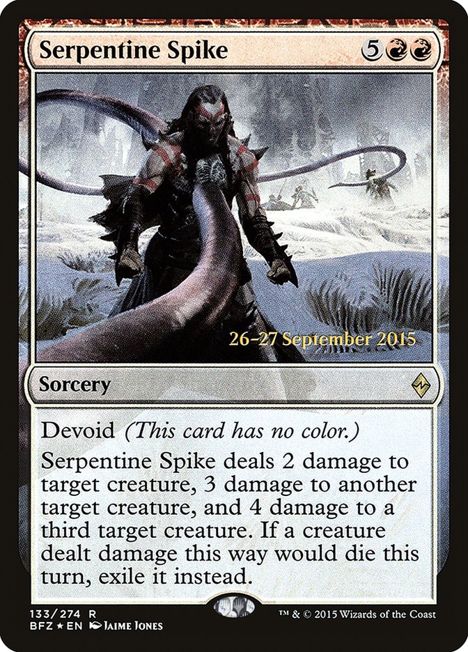 Serpentine Spike  [Battle for Zendikar Prerelease Promos] | Webway Games