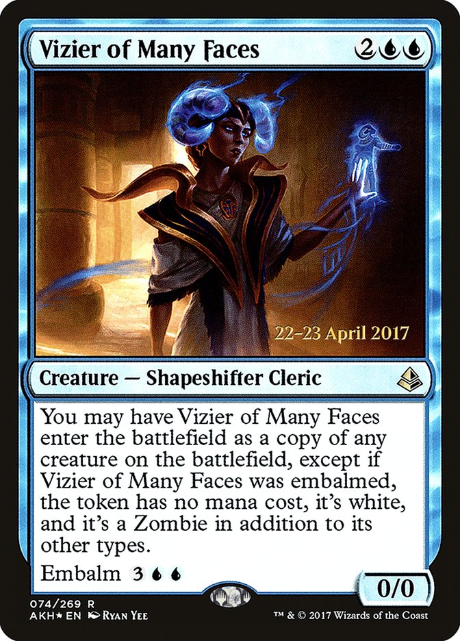 Vizier of Many Faces  (Prerelease) [Amonkhet Prerelease Promos] | Webway Games