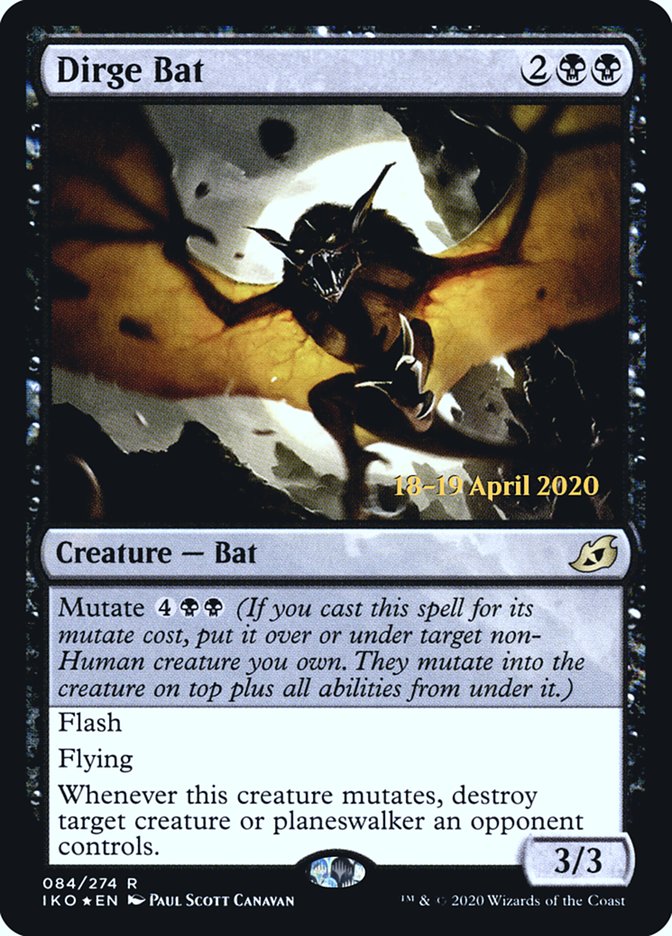 Dirge Bat  [Ikoria: Lair of Behemoths Prerelease Promos] | Webway Games