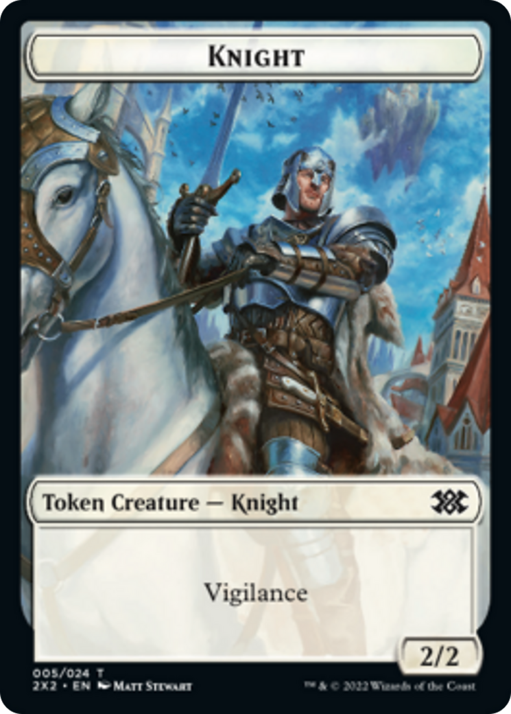 Egg // Knight Double-sided Token [Double Masters 2022 Tokens] | Webway Games