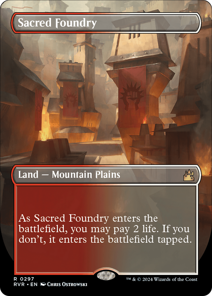 Sacred Foundry (Borderless) [Ravnica Remastered] | Webway Games