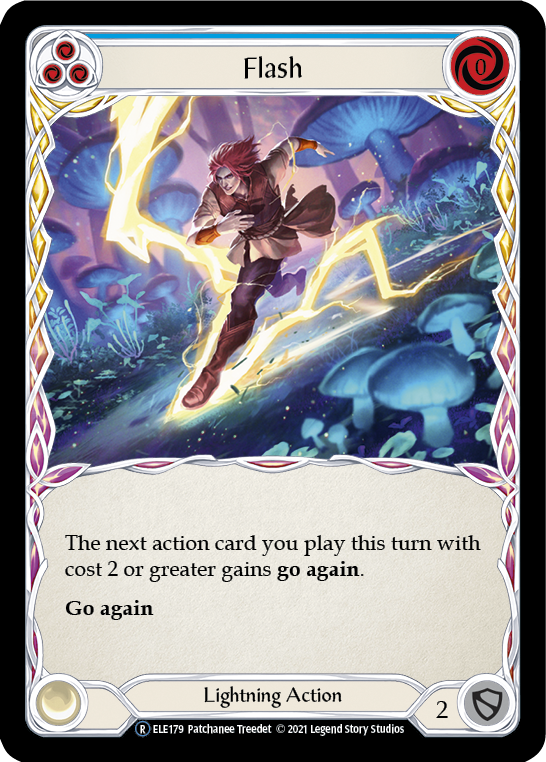 Flash (Blue) [U-ELE179] Unlimited Rainbow Foil | Webway Games