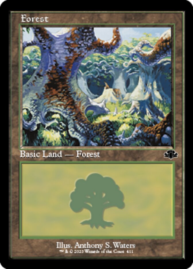 Forest (411) (Retro) [Dominaria Remastered] | Webway Games