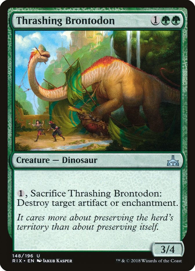 Thrashing Brontodon [Rivals of Ixalan] | Webway Games