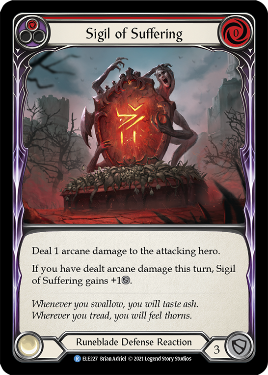 Sigil of Suffering (Red) [ELE227] (Tales of Aria)  1st Edition Rainbow Foil | Webway Games