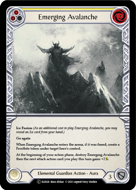 Emerging Avalanche (Yellow) [U-ELE026] Unlimited Rainbow Foil | Webway Games