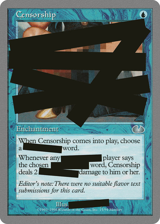 Censorship [Unglued] | Webway Games