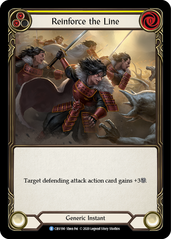 Reinforce the Line (Yellow) [CRU190] 1st Edition Rainbow Foil | Webway Games