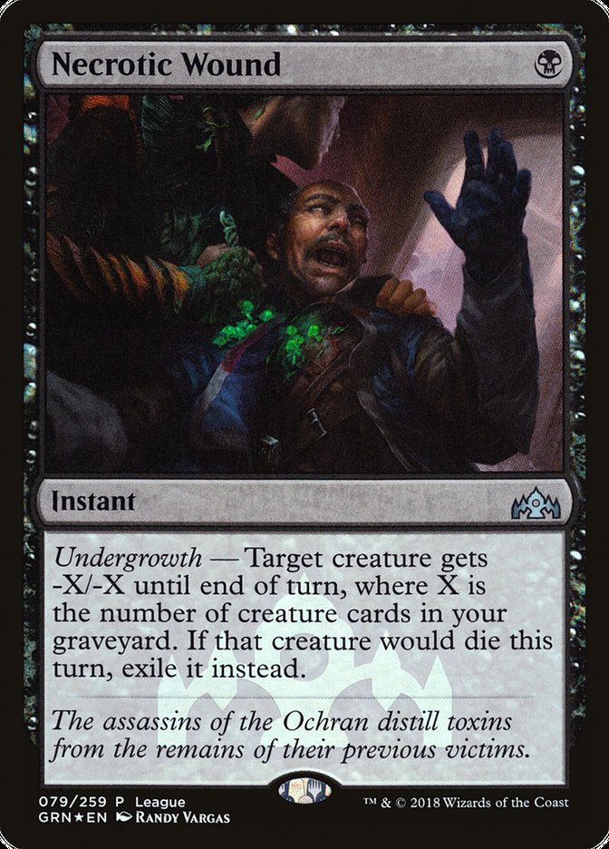 Necrotic Wound (League) [Guilds of Ravnica Promos] | Webway Games