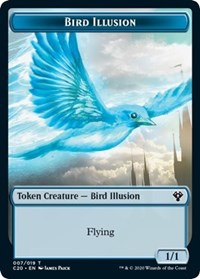 Bird Illusion // Beast (011) Double-sided Token [Commander 2020 Tokens] | Webway Games