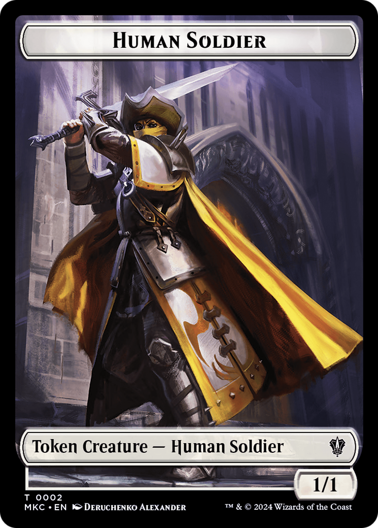 City's Blessing // Human Soldier Double-Sided Token [Murders at Karlov Manor Commander Tokens] | Webway Games