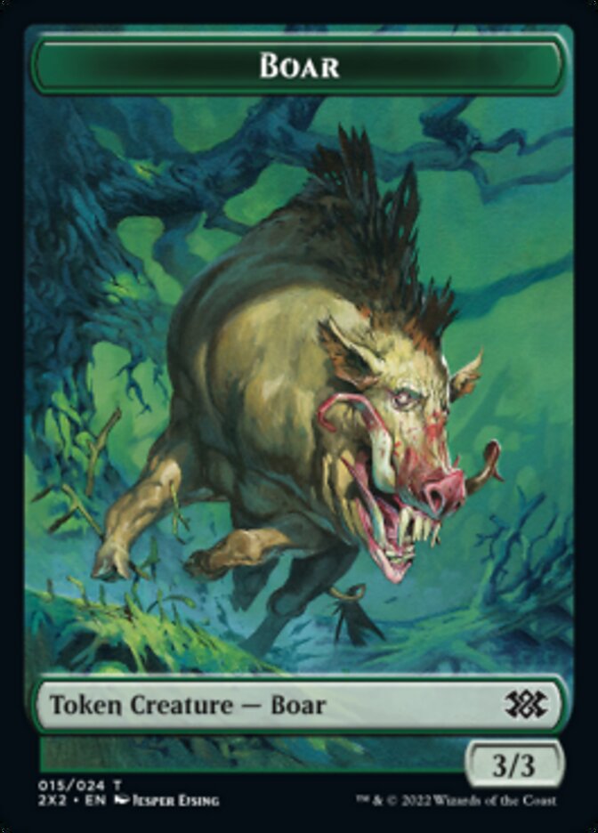 Boar // Treasure Double-sided Token [Double Masters 2022 Tokens] | Webway Games