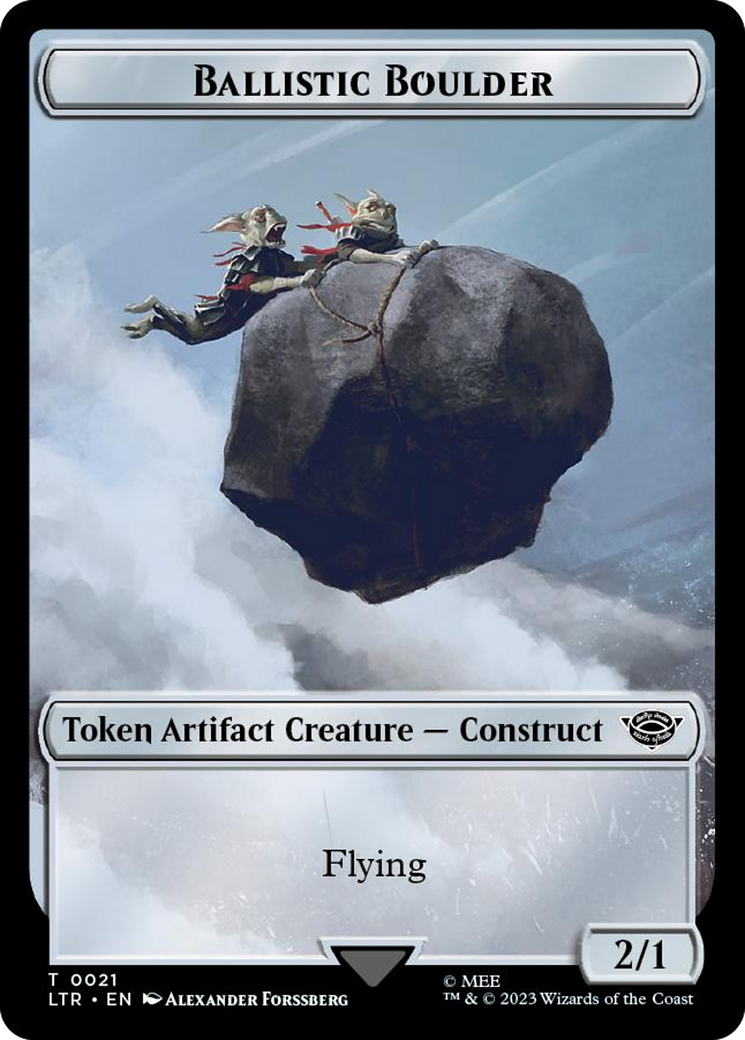 Ballistic Boulder // Food (0022) Double-Sided Token (Surge Foil) [The Lord of the Rings: Tales of Middle-Earth Tokens] | Webway Games