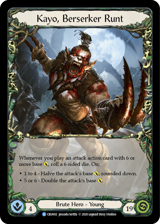 Kayo, Berserker Runt [CRU002] 1st Edition Rainbow Foil | Webway Games