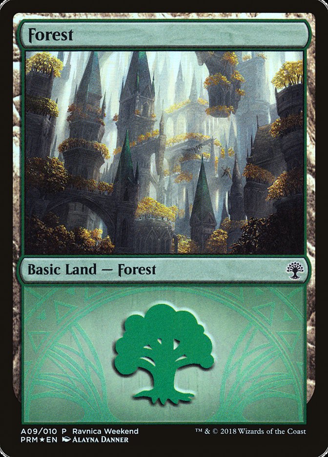 Forest (#A09) [Guilds of Ravnica Ravnica Weekend] | Webway Games