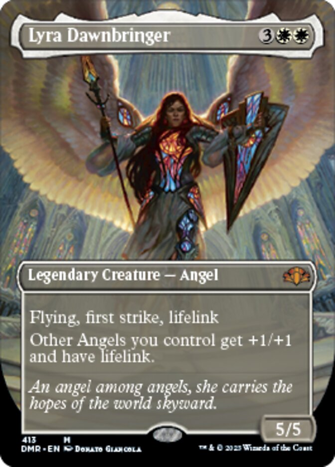 Lyra Dawnbringer (Borderless Alternate Art) [Dominaria Remastered] | Webway Games