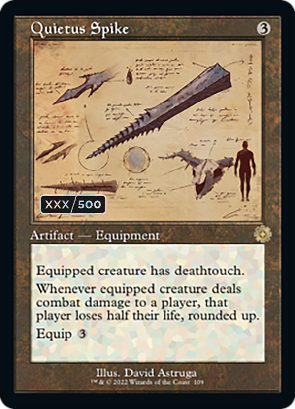 Quietus Spike (Retro Schematic) (Serial Numbered) [The Brothers' War Retro Artifacts] | Webway Games