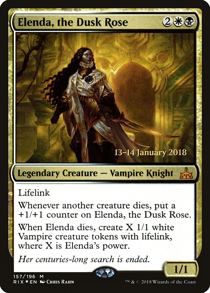 Elenda, the Dusk Rose (Prerelease) [Rivals of Ixalan Prerelease Promos] | Webway Games