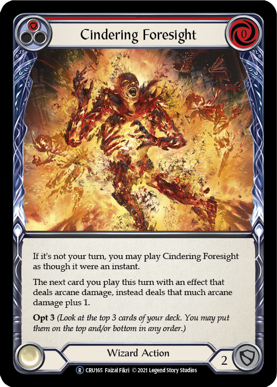 Cindering Foresight (Red) (Rainbow Foil) [CRU165-RF] Unlimited Rainbow Foil | Webway Games