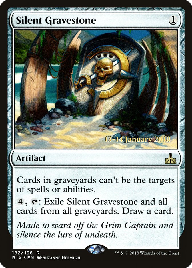 Silent Gravestone (Prerelease) [Rivals of Ixalan Prerelease Promos] | Webway Games