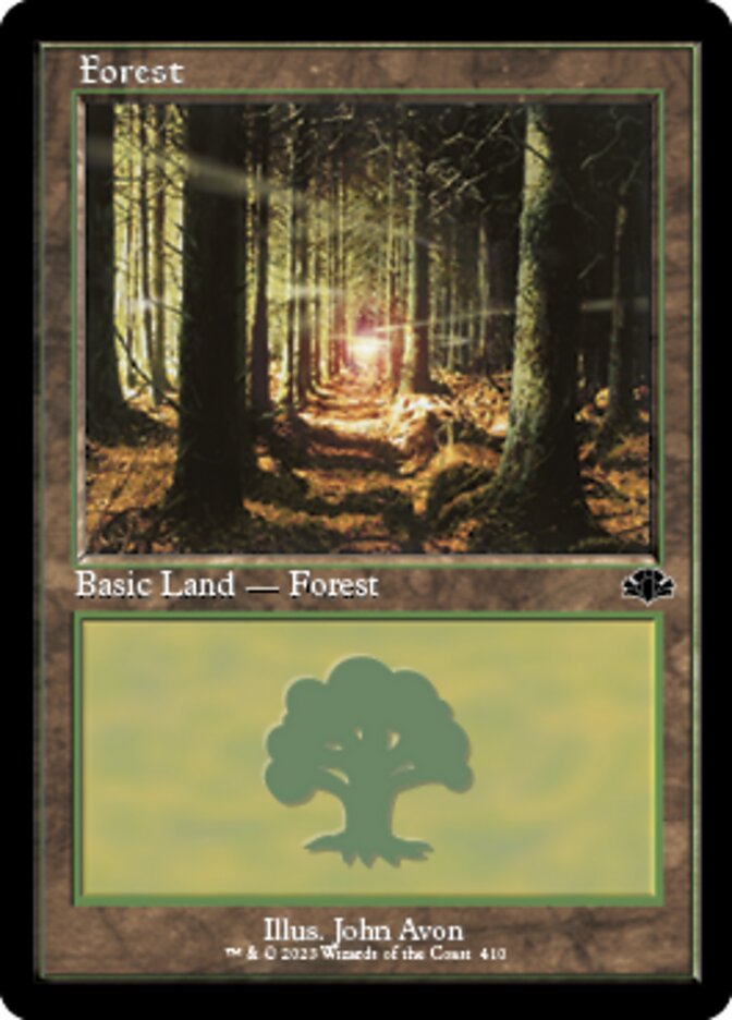 Forest (410) (Retro) [Dominaria Remastered] | Webway Games