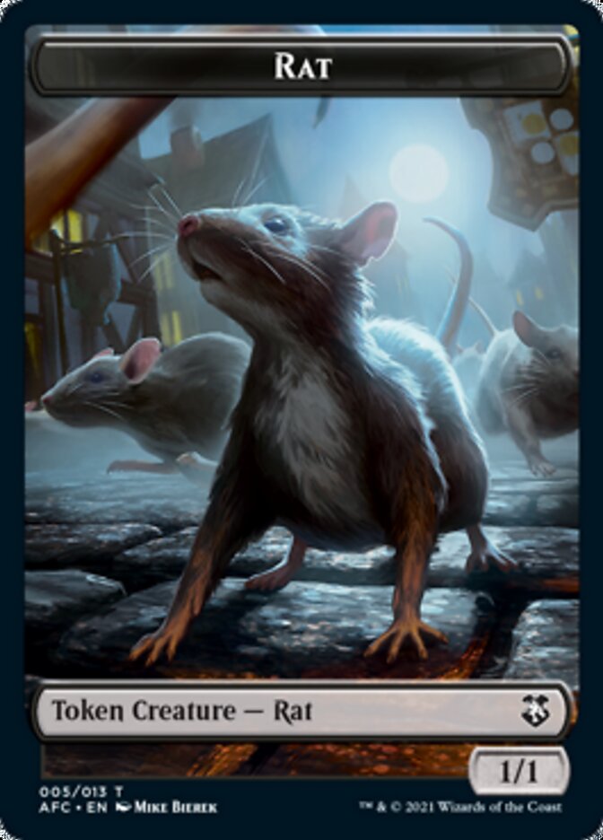Rat // Zombie Double-sided Token [Dungeons & Dragons: Adventures in the Forgotten Realms Commander Tokens] | Webway Games