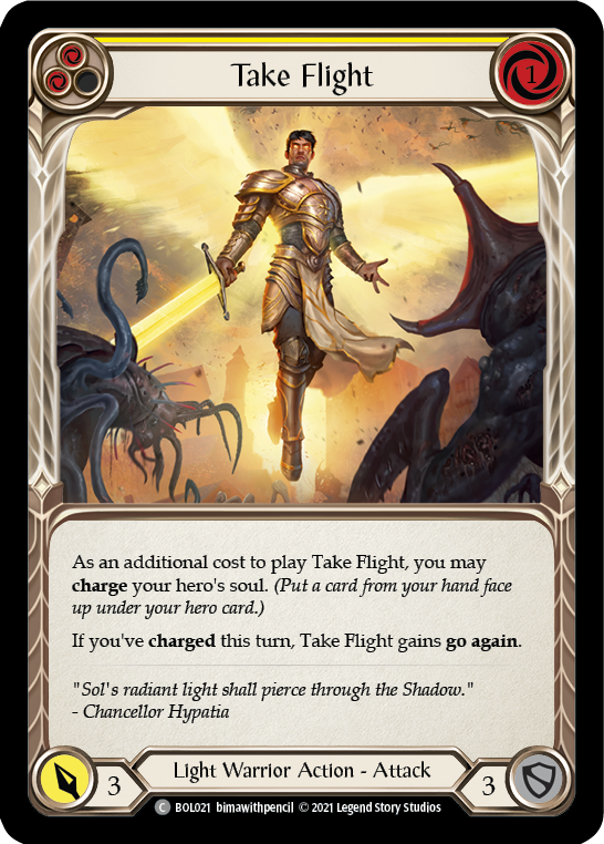 Take Flight (Yellow) [BOL021] (Monarch Boltyn Blitz Deck) | Webway Games