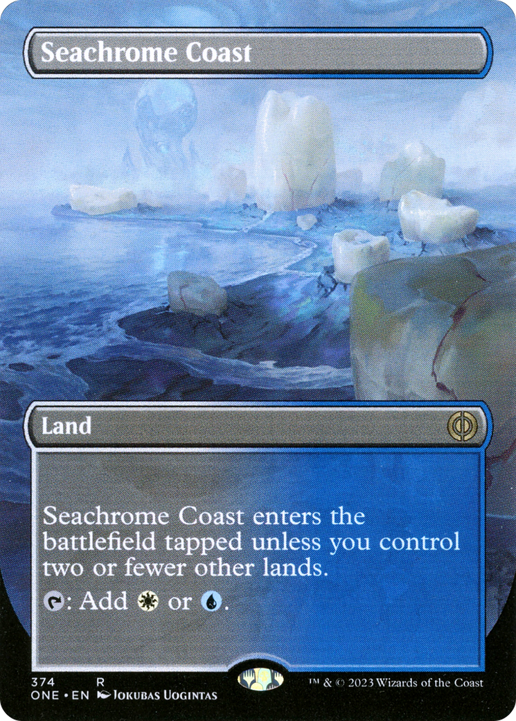 Seachrome Coast (Borderless Alternate Art) [Phyrexia: All Will Be One] | Webway Games