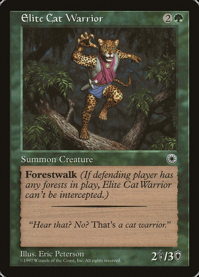 Elite Cat Warrior (With Flavor Text) [Portal] | Webway Games