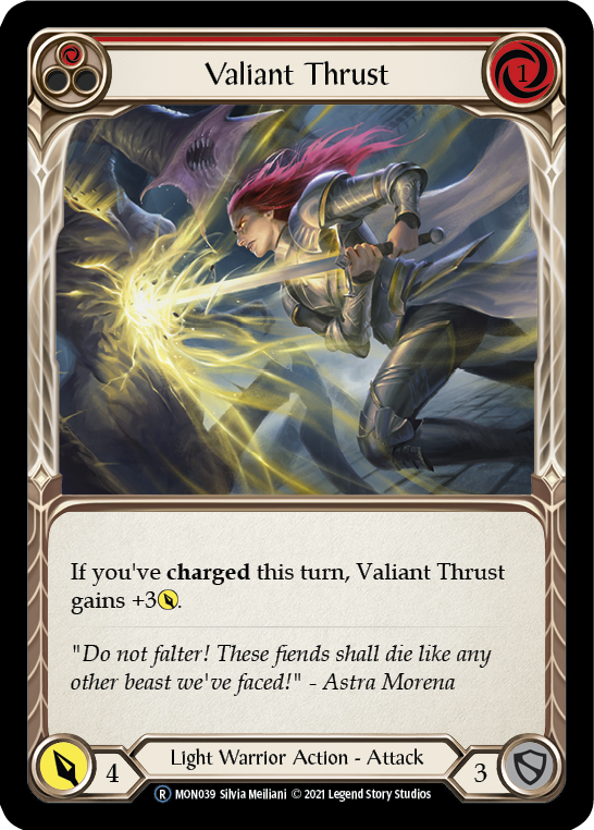 Valiant Thrust (Red) [U-MON039] Unlimited Normal | Webway Games