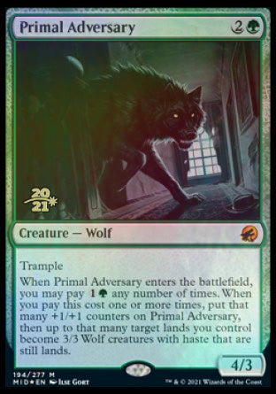 Primal Adversary [Innistrad: Midnight Hunt Prerelease Promos] | Webway Games