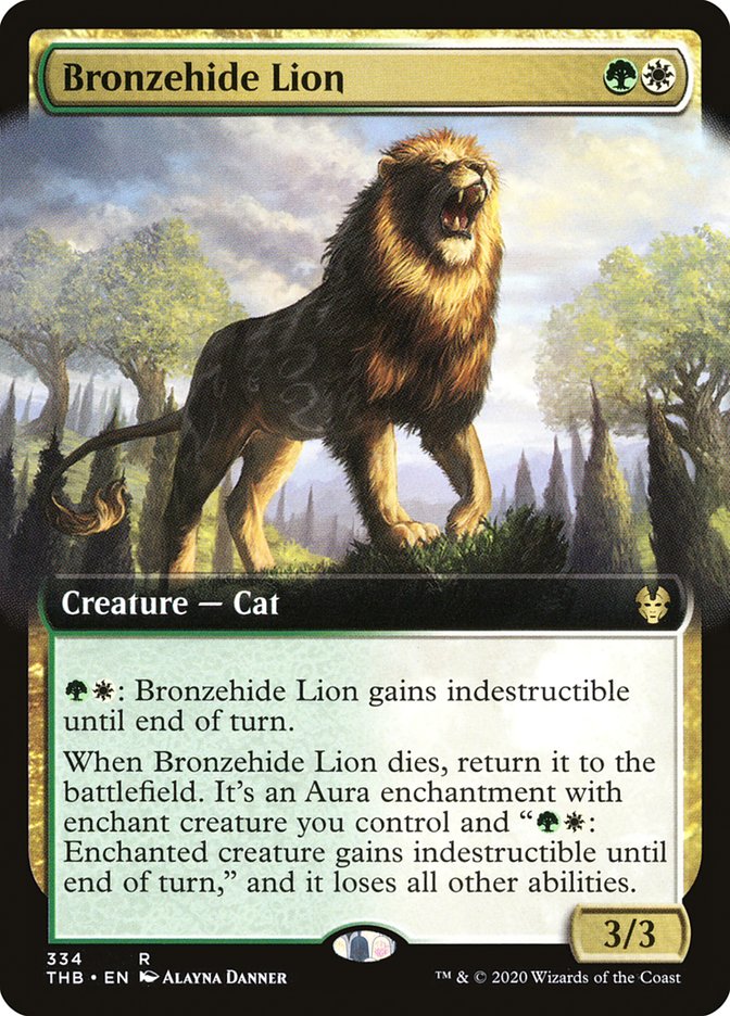 Bronzehide Lion (Extended Art) [Theros Beyond Death] | Webway Games
