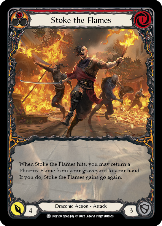 Stoke the Flames (Extended Art) [UPR100] (Uprising)  Rainbow Foil | Webway Games
