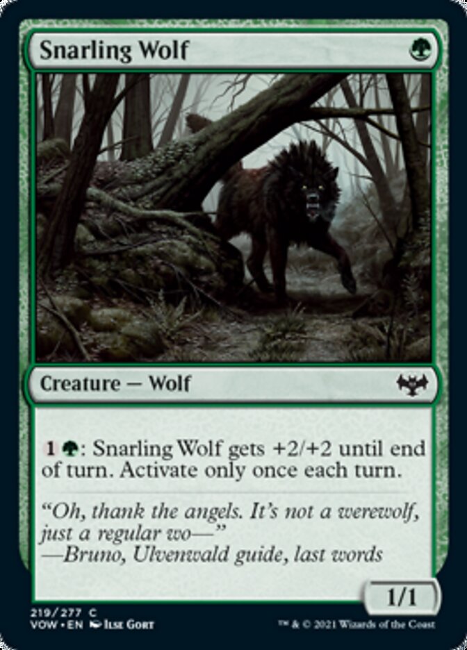 Snarling Wolf [Innistrad: Crimson Vow] | Webway Games